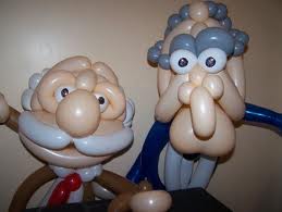 Balloon Art - Muppets - Old Grey Haired Chaps Made Of Balloons